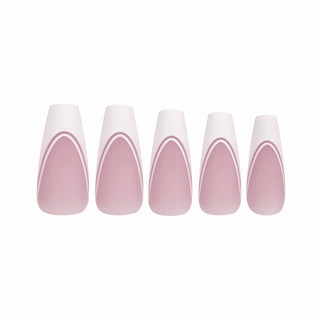 Allkem Soft Gel Nail Tips - Double French Medium Long Ballerina Neutrals - Chic | 240 Pcs 12 Sizes Long Full Cover Nail Kit