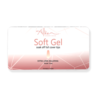 Allkem Extra Long Ballerina 520 Pcs | Nude Tone Soft Gel Nails
