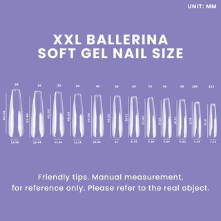 Allkem XXL Ballerina 360 Pcs | Clear Soft Gel Nails