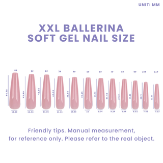 Allkem XXL Ballerina 500 Pcs | Pink Tone Soft Gel Nails
