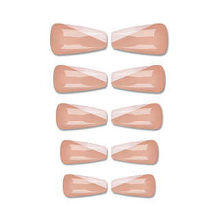 Cute Alert Medium Coffin Press On Nails