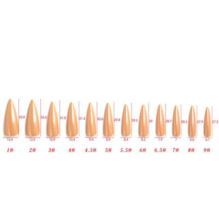 Caramel Extra Long Sculpted Stiletto False Press on Nail Tips - AllKem Nails