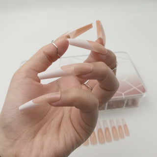 Allkem French XXL Ballerina 360 Pcs | Nude Tone Soft Gel Nails