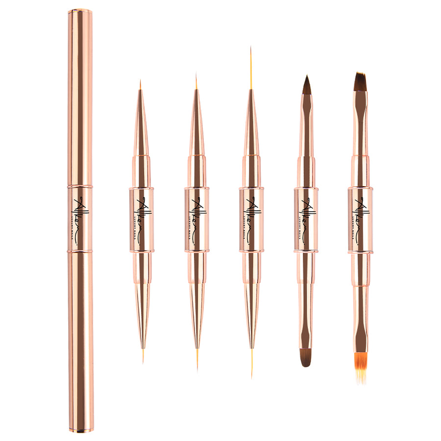 2 IN 1 GEL LINER NAIL ART BRUSH 8 PC SET