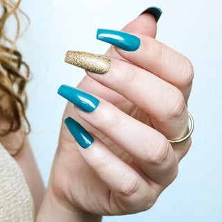 Get Ready Duo Teal x Sky Blue Shimmer Press On Nail Bundle