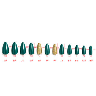 Emerald Green Short Stiletto Press On Nails