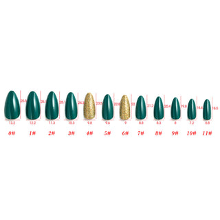 Starter Bundle Emerald Green x Maroon Gold Press On Nails