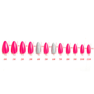 Pink Sparkle Stiletto Short Press on Nails