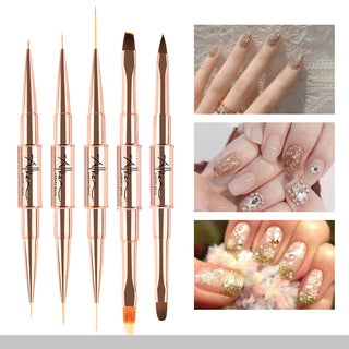 2 IN 1 GEL LINER NAIL ART BRUSH 8 PC SET