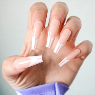 Dynamic French Extra Long Ballerina Press On Nails