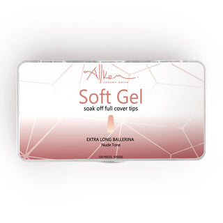 Allkem Extra Long Ballerina 520 Pcs | Nude Tone Soft Gel Nails