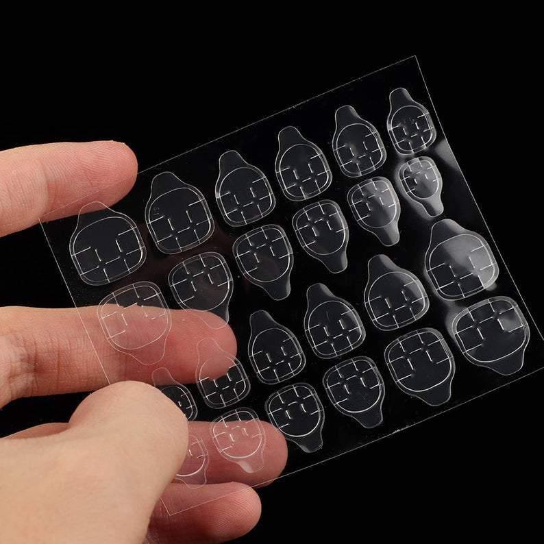 Nail Adhesive Tabs Set of 24 Glue Gel Tabs - AllKem Nails