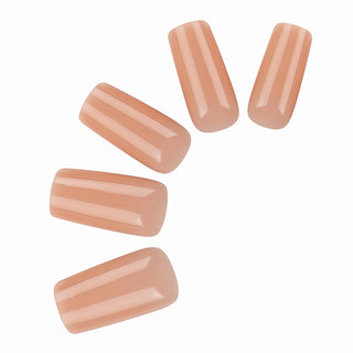 Allkem Medium Long Square 504 Pcs | Nude Tone Soft Gel Nail Tips| 12 Sizes Long Square Full Cover Nails