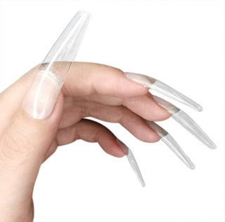 360 Pcs Soft Gel Clear Extra Long XXL Ballerina False Press on Nails full cover Set - AllKem Nails