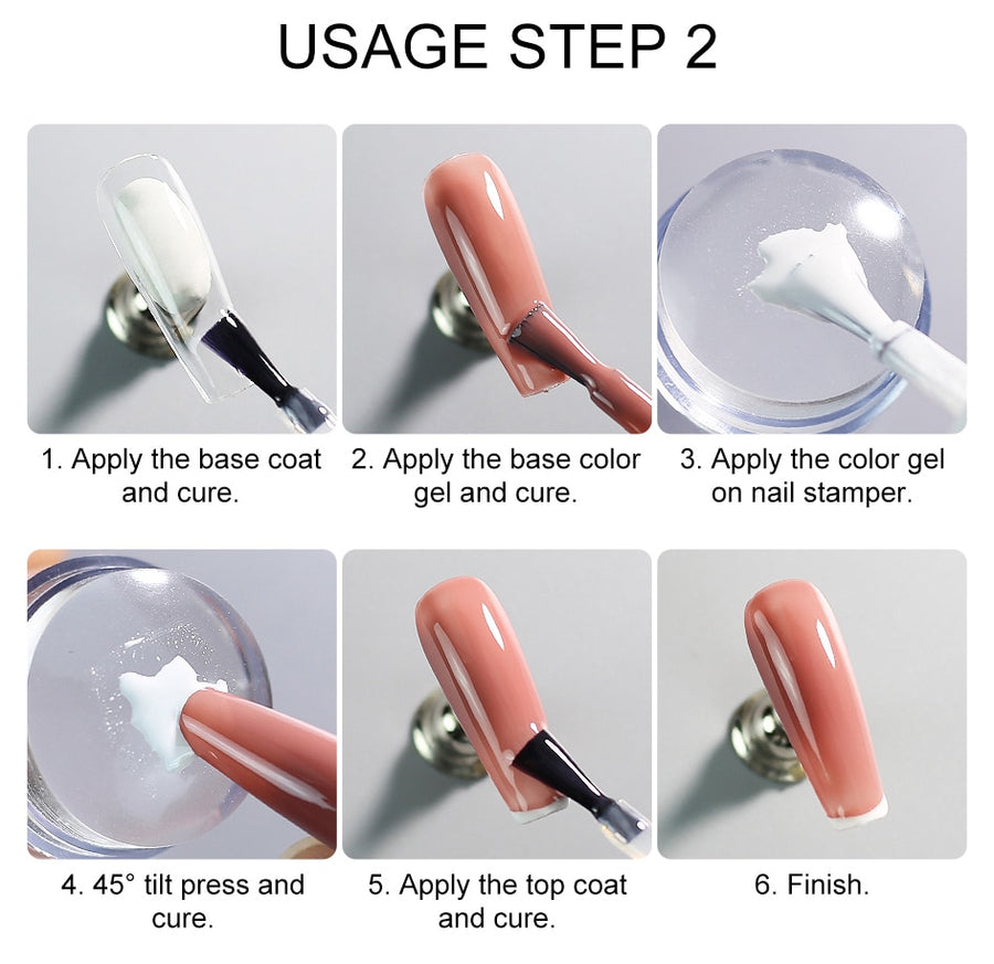 Nail Art Clear Silicone Stamper