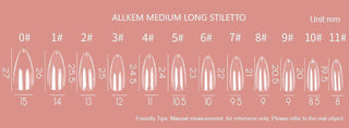 500 Pcs Soft Gel Clear Short Stiletto False Press on Nails full cover Set - AllKem Nails