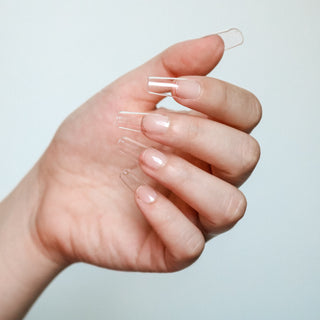 Allkem Medium Long Square 500 Pcs | Clear Soft Gel Nails