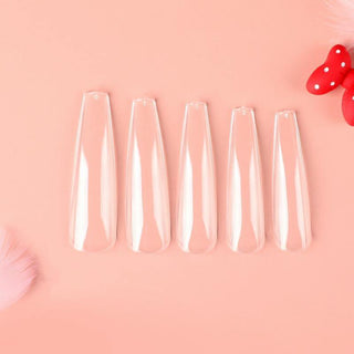 360 Pcs Soft Gel Clear Extra Long XXL Ballerina False Press on Nails full cover Set - AllKem Nails