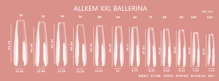ALLKEM 504 Pcs Soft Gel Clear Extra Long XXL Ballerina False Press on Nails full cover Set - Bag - AllKem Nails