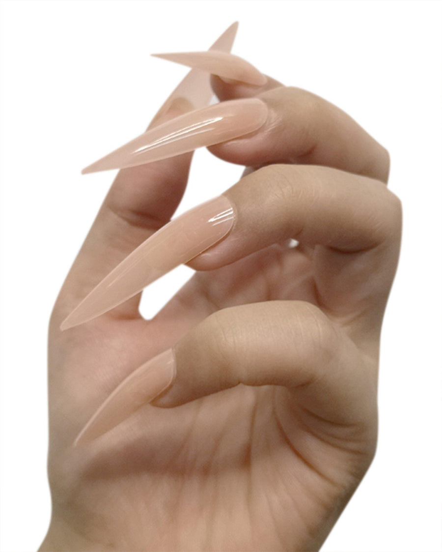 360 Pcs Soft Gel Nude Tone Extra Long XXL Stiletto False Press on Nails full cover Box - AllKem Nails