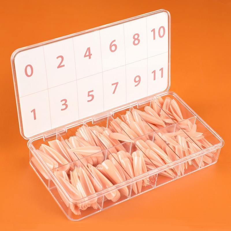 360 Pcs Soft Gel Nude Tone Extra Long XXL Stiletto False Press on Nails full cover Box - AllKem Nails