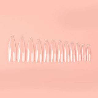 504 Pcs Soft Gel Clear Extra Long XXL Stiletto Press on Nails full cover Set JUMBO Bag - AllKem Nails