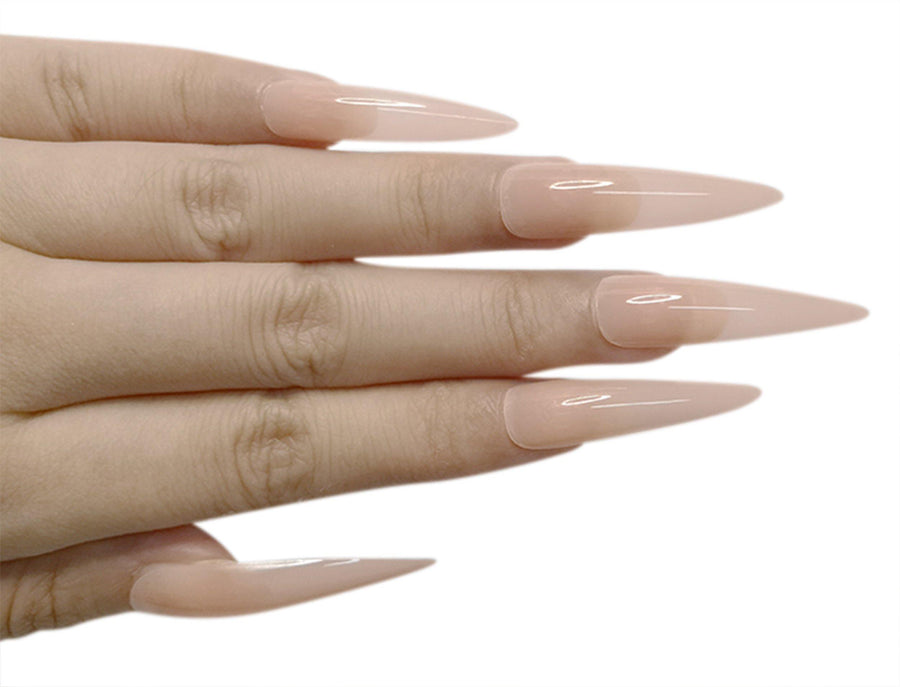 360 Pcs Soft Gel Nude Tone Extra Long XXL Stiletto False Press on Nails full cover Box - AllKem Nails
