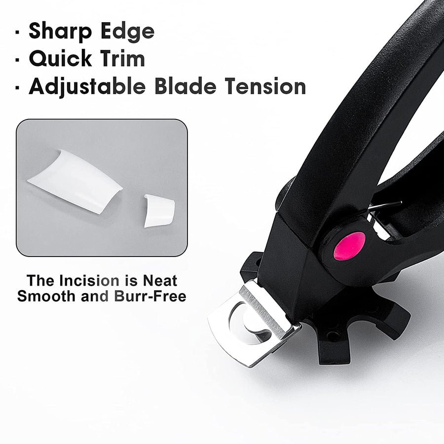 Black Nail Clipper Tip Cutter with turntable guide