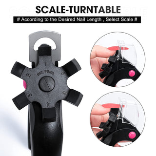 Black Nail Clipper Tip Cutter with turntable guide