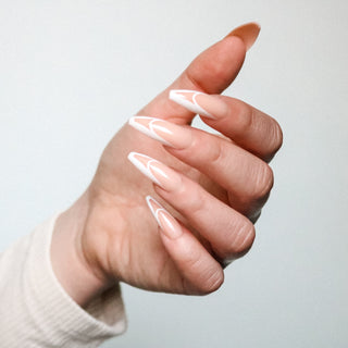 Cross Me Not Nude Long Coffin Press On Nails