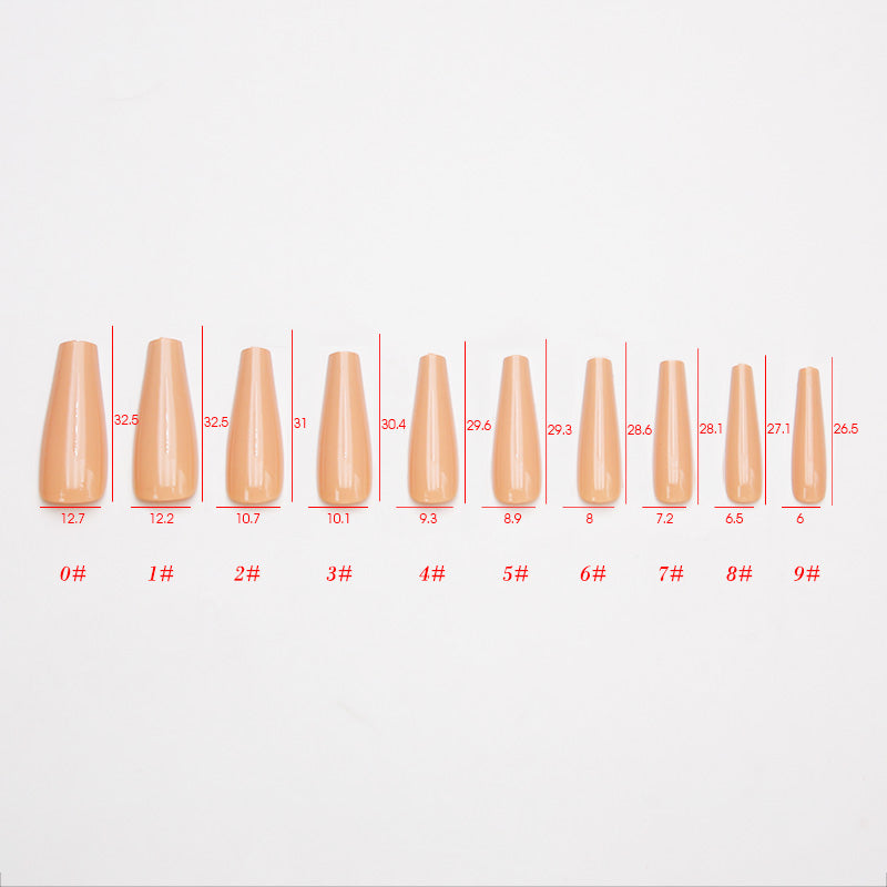 Nude Extra Long Ballerina Press on Nails