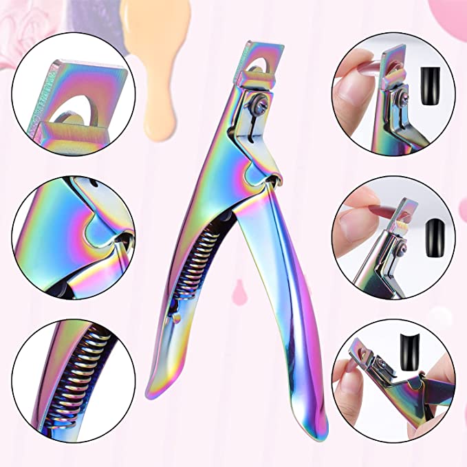 Adjustable Nail Tips Cutter - Rainbow