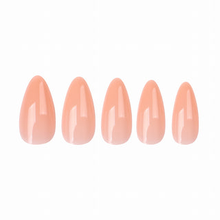 Allkem Short Almond 504 Pcs | Nude Tone Soft Gel Nails