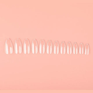 500 Pcs Soft Gel Clear Short Stiletto False Press on Nails full cover Set - AllKem Nails