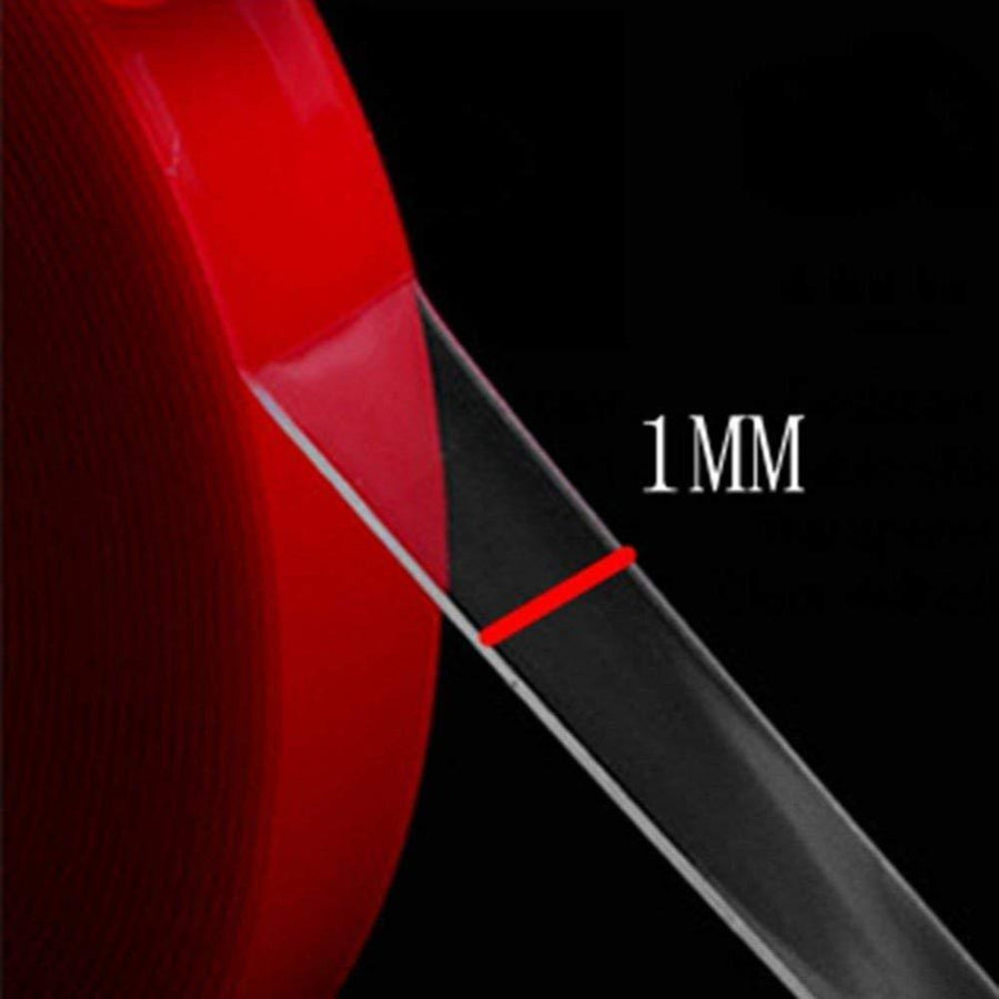 Clear Double Sided Tape 1mm x 6mm x 10M - AllKem Nails