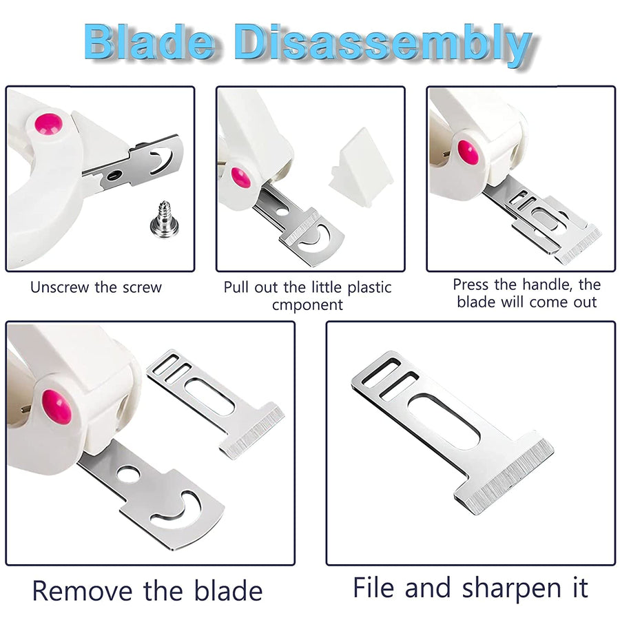 White Nail Clipper Tip Cutter with turntable guide