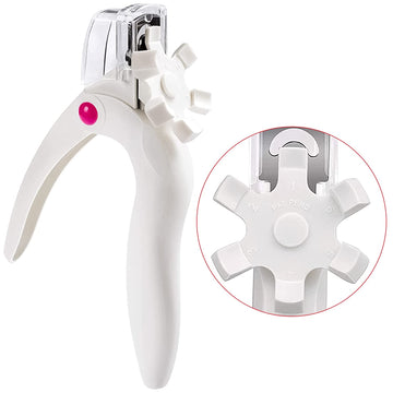 White Nail Clipper Tip Cutter with turntable guide