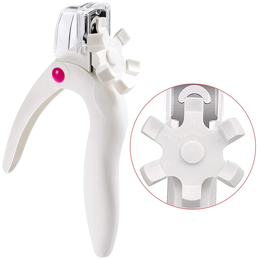 White Nail Clipper Tip Cutter with turntable guide