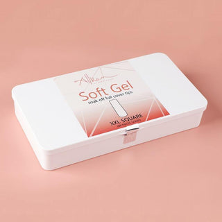 360 pcs Soft Gel Clear XXL Square False Press on Nails full cover - AllKem Nails